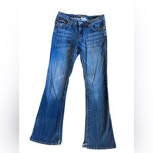 Revolt‎ Jeans Co. Women’s Flare Leg Jeans Back Flap Pockets Size 9